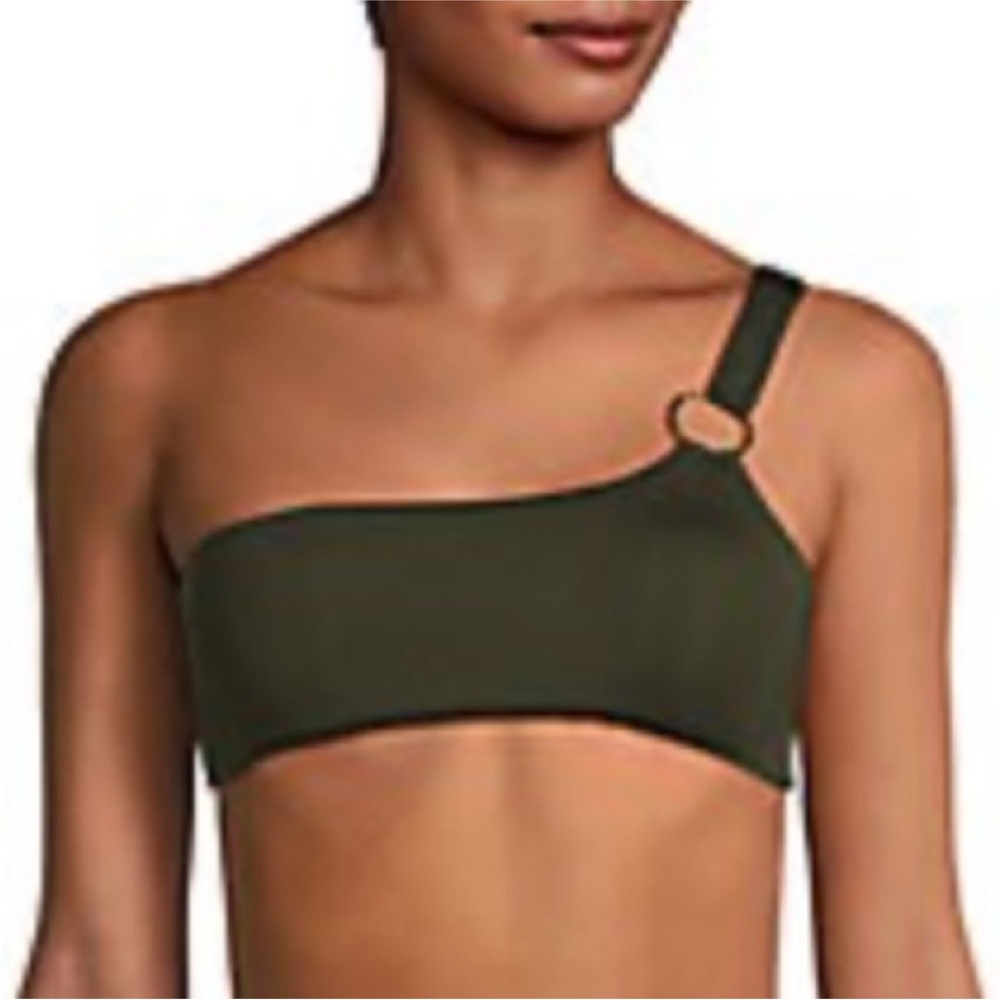 MELISSA ODABASH bikini top with gold ring